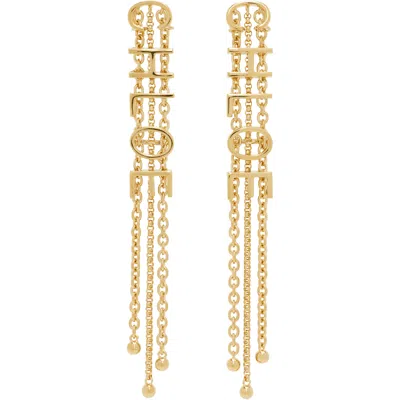 Chloé Logo Earrings In Gold