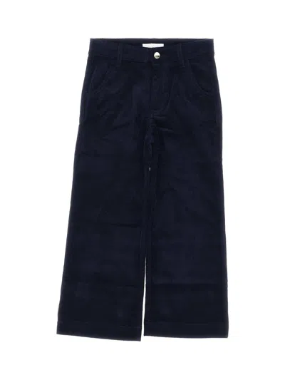 CHLOÉ LOGO-EMBOSSED CORDUROY TROUSERS
