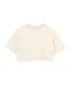 Chloé Logo-embossed Cropped T-shirt In White