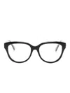 Chloé Logo-embossed Square-frame Glasses In Schwarz