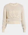 Chloé Embroidered Alpaca And Silk-blend Sweater In Iconic Milk