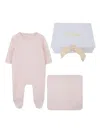 Chloé Logo-embroidered Babygrow Set In Pink