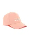 Chloé Logo-embroidered Baseball Cap In Pink