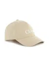 Chloé Logo-embroidered Cap In Neutrals