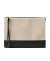 CHLOÉ LOGO-EMBROIDERED CLUTCH BAG