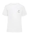 Shop Chloé Logo-embroidered Cotton T-shirt In White