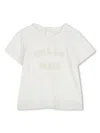 Chloé Logo-embroidered Cotton T-shirt In White