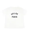Chloé Logo-embroidered Cotton T-shirt In White