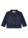 Chloé Logo-embroidered Denim Jacket In Blue
