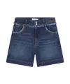 Chloé Logo-embroidered Denim Shorts In Blue