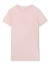 Chloé Logo-embroidered Dress In Pink