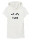 Chloé Kids' Logo-embroidered Dress In White