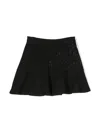 Chloé Logo-embroidered Flared Skirt In Black