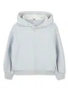 Chloé Logo-embroidered Hoodie In Blau