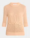 Chloé Wool And Silk Logo-applique Top