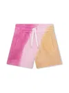 Chloé Logo-embroidered Organic Cotton Shorts In Pink Yellow
