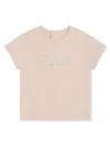 Chloé Logo-embroidered Organic Cotton T-shirt In Pink