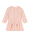 Chloé Logo-embroidered Pointelle-knit Minidress In Pink