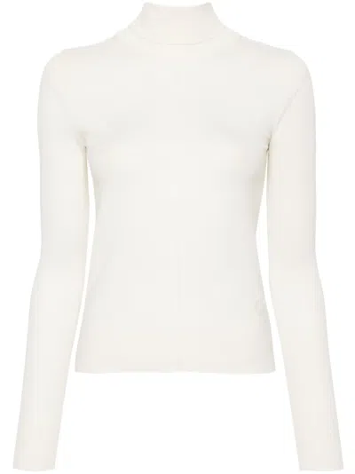Chloé Chloe Iconic Milk Turtleneck Knitted Sweater In White