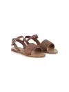 Chloé Logo-embroidered Sandals In Brown