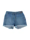 Chloé Logo-embroidered Shorts In Blue