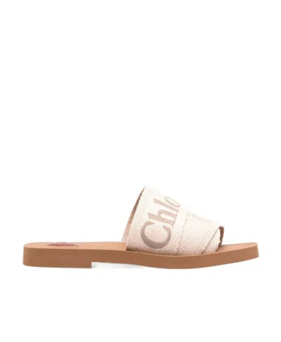Chloé Women Woody Slides In Neutral