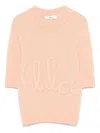 Chloé Wool And Silk Logo-applique Top