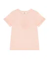 Chloé Logo-embroidered T-shirt In Nude