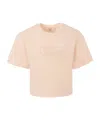Chloé Logo-embroidered T-shirt In Pink
