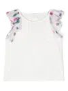 Chloé Logo-embroidered T-shirt In Weiss