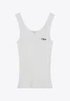 Chloé Logo Embroidered Tank Top