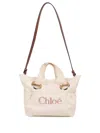 Chloé Kids Logo Embroidered Tote Bag In White