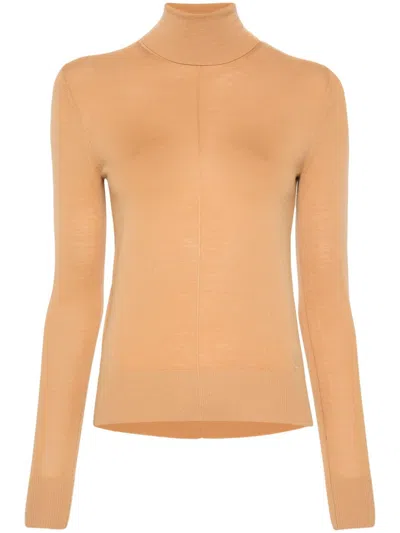 CHLOÉ LOGO-EMBROIDERED WOOL JUMPER