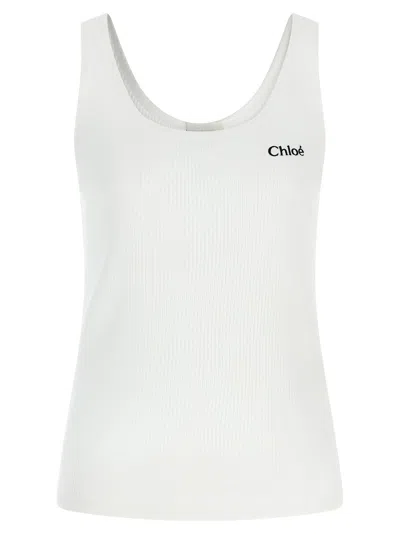 Chloé Logo Embroidery Top