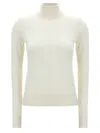Chloé Chloe Iconic Milk Turtleneck Knitted Sweater In White