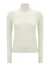 Chloé Chloe Iconic Milk Turtleneck Knitted Sweater In White