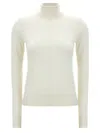 Chloé Chloe Iconic Milk Turtleneck Knitted Sweater In White