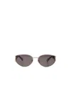 Chloé Marcie Round-framed Sunglasses With Logo-lettering In Gray