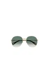 Chloé Logo-engraved Pilot-frame Sunglasses In Gray