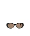 Chloé Logo-engraved Round-frame Sunglasses In Brown
