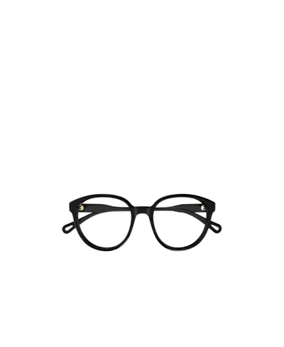 Chloé Logo Flat Mirror In Black