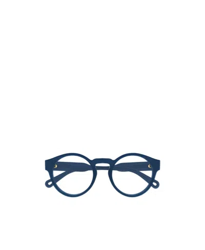 Chloé Logo Flat Mirror In Blue