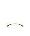 Chloé Eyewear Geometric-frame Glasses In Gold