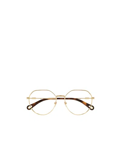 Chloé Logo Flat Mirror In Brown