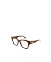 Chloé Logo Flat Mirror In Brown
