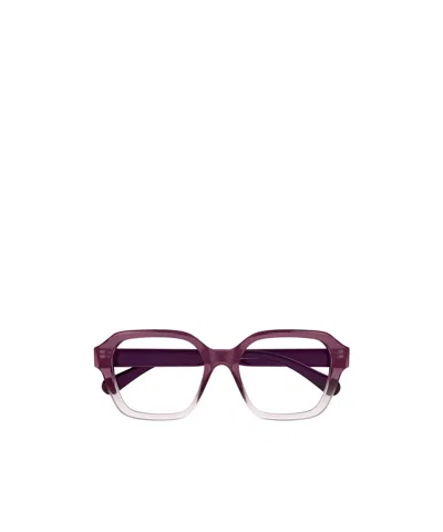 Chloé Logo Flat Mirror In Purple