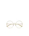 Chloé Eyewear Geometric-frame Glasses In Gold