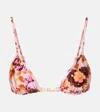 Chloé Logo Floral Bikini Top