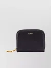 Chloé Logo Front Leather Wallet With Banana Slider