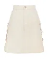 Chloé Logo Half-body Miniskirt In White